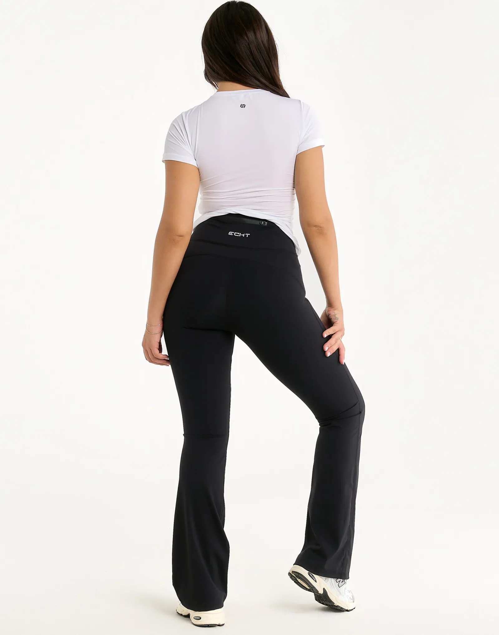 Hot ECHT Flare Lycra Leggings Black