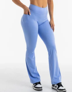 Fashion ECHT Flare Pocket Leggings Hydrangea Blue