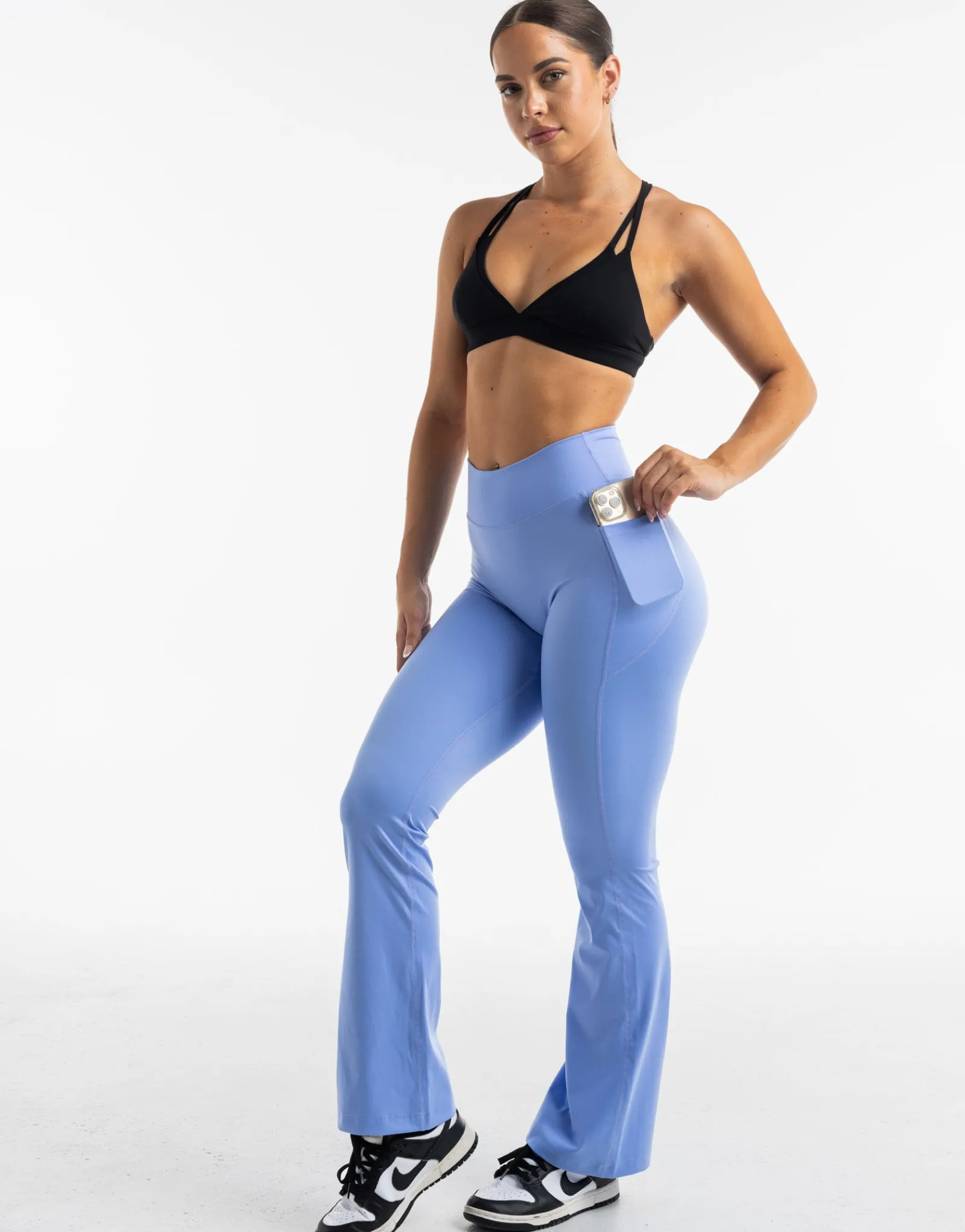 Fashion ECHT Flare Pocket Leggings Hydrangea Blue
