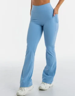 Discount ECHT Flare Pocket Leggings Process Blue