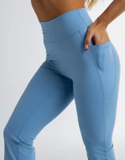 Discount ECHT Flare Pocket Leggings Process Blue