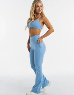 Discount ECHT Flare Pocket Leggings Process Blue