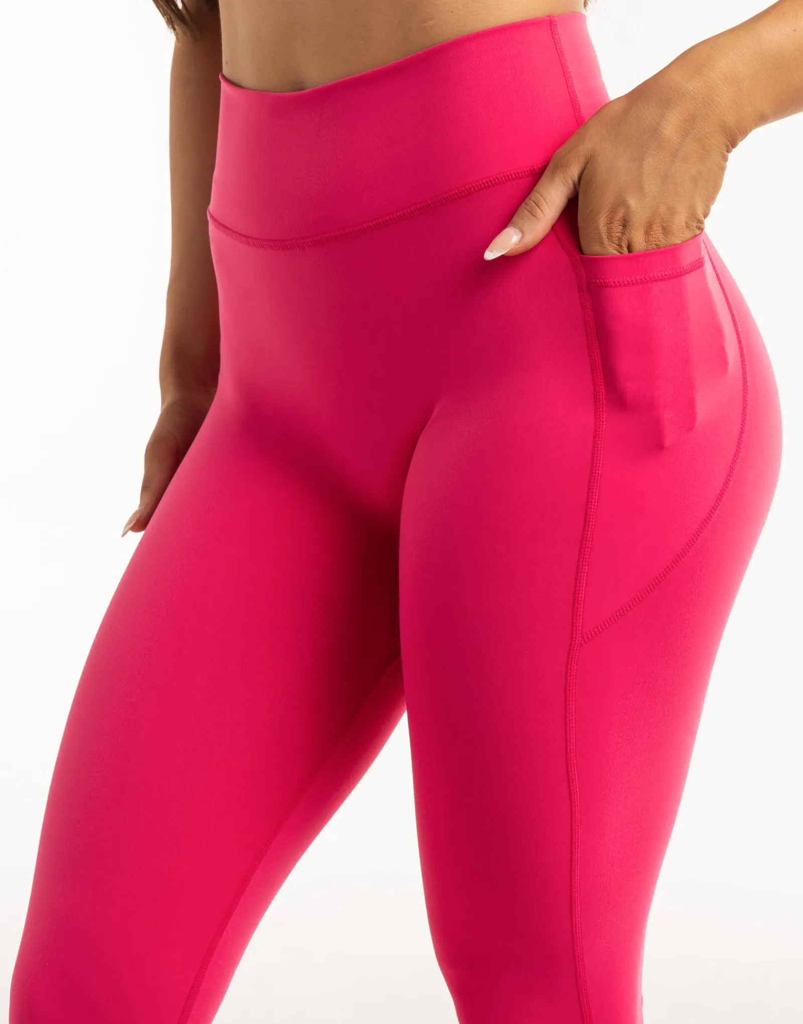 New ECHT Flare Pocket Leggings Bright Pink