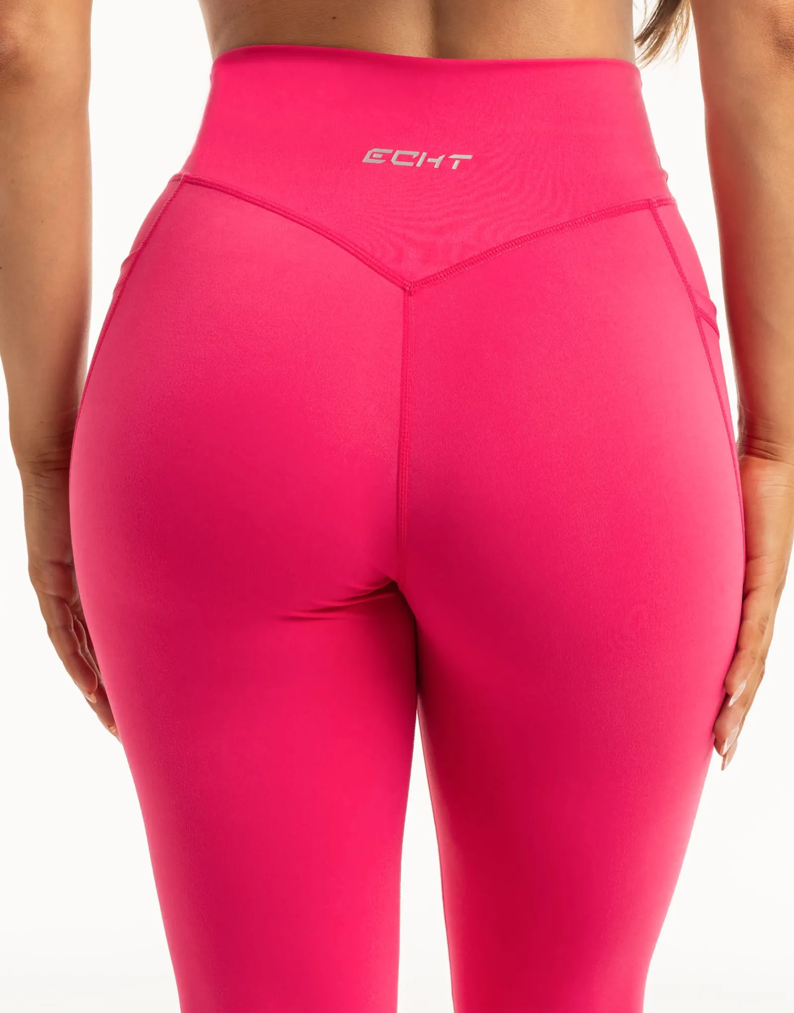 New ECHT Flare Pocket Leggings Bright Pink