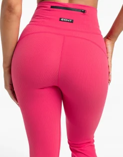 New ECHT Flare Ribbed Leggings Bright Pink