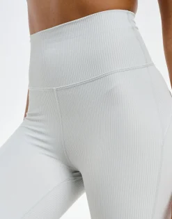 New ECHT Flare Ribbed Leggings Micro Grey