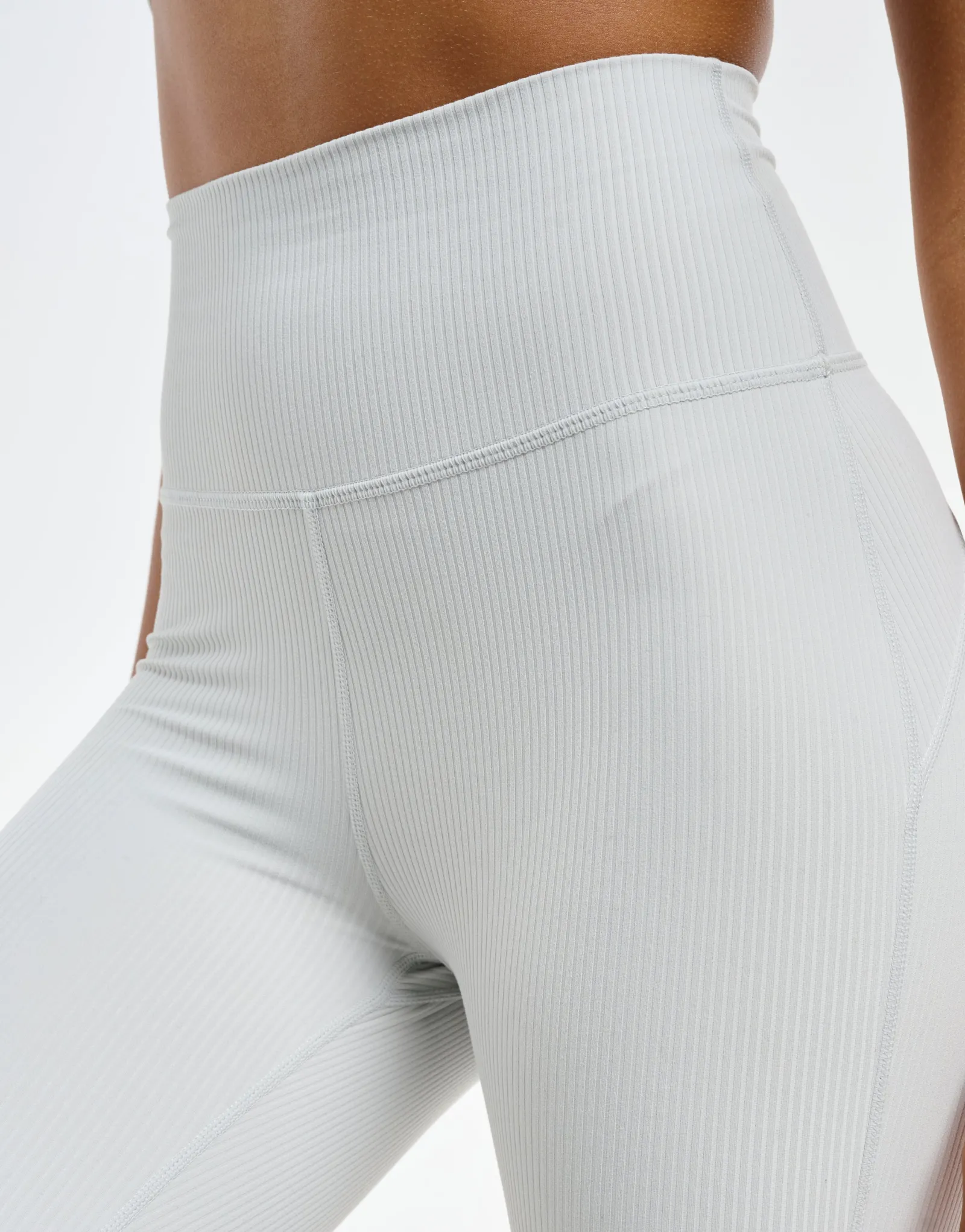 New ECHT Flare Ribbed Leggings Micro Grey