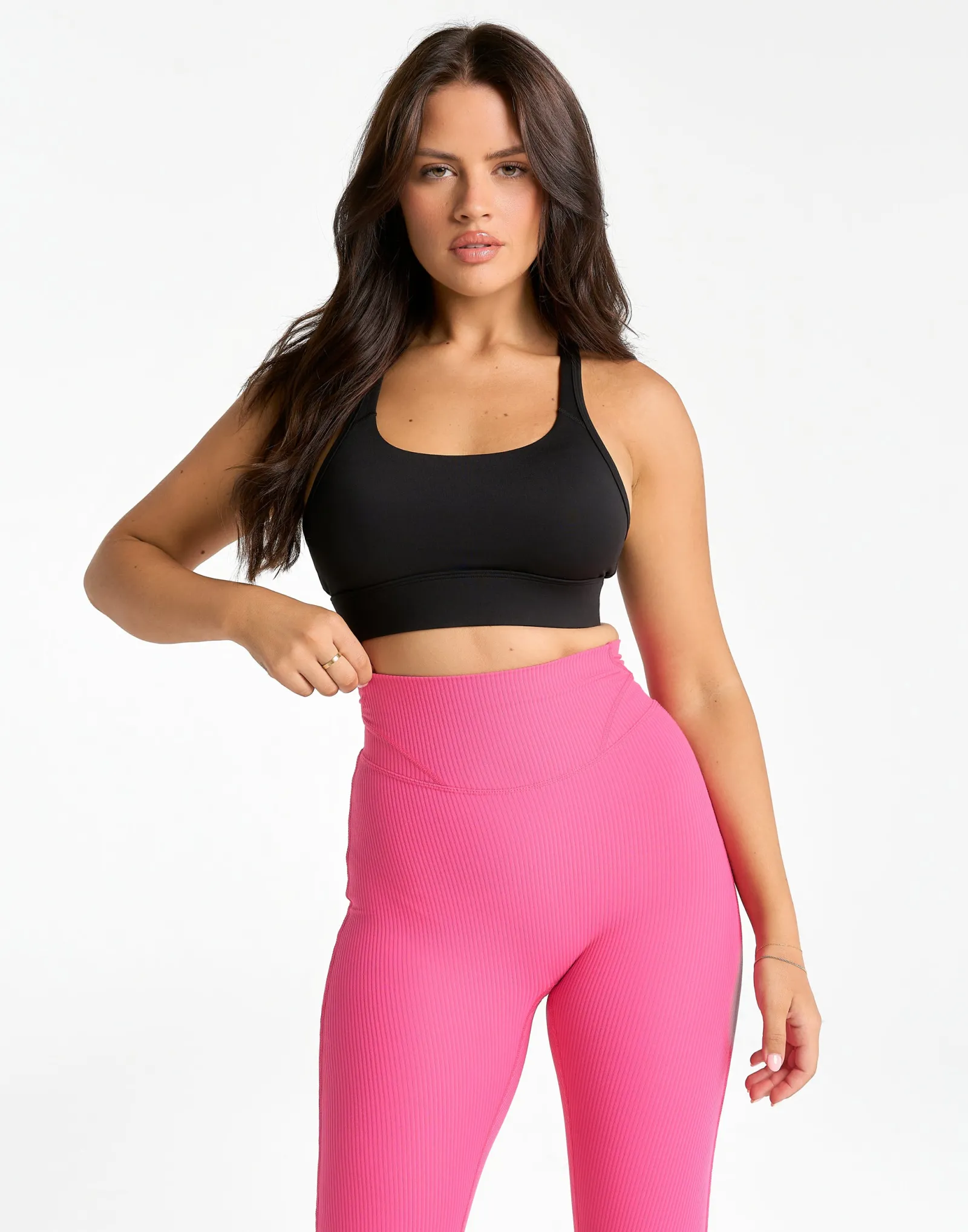 Online ECHT Flare Ribbed Leggings V2 Pink