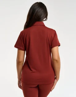 Clearance ECHT Flow Short-Sleeve Polo Brown