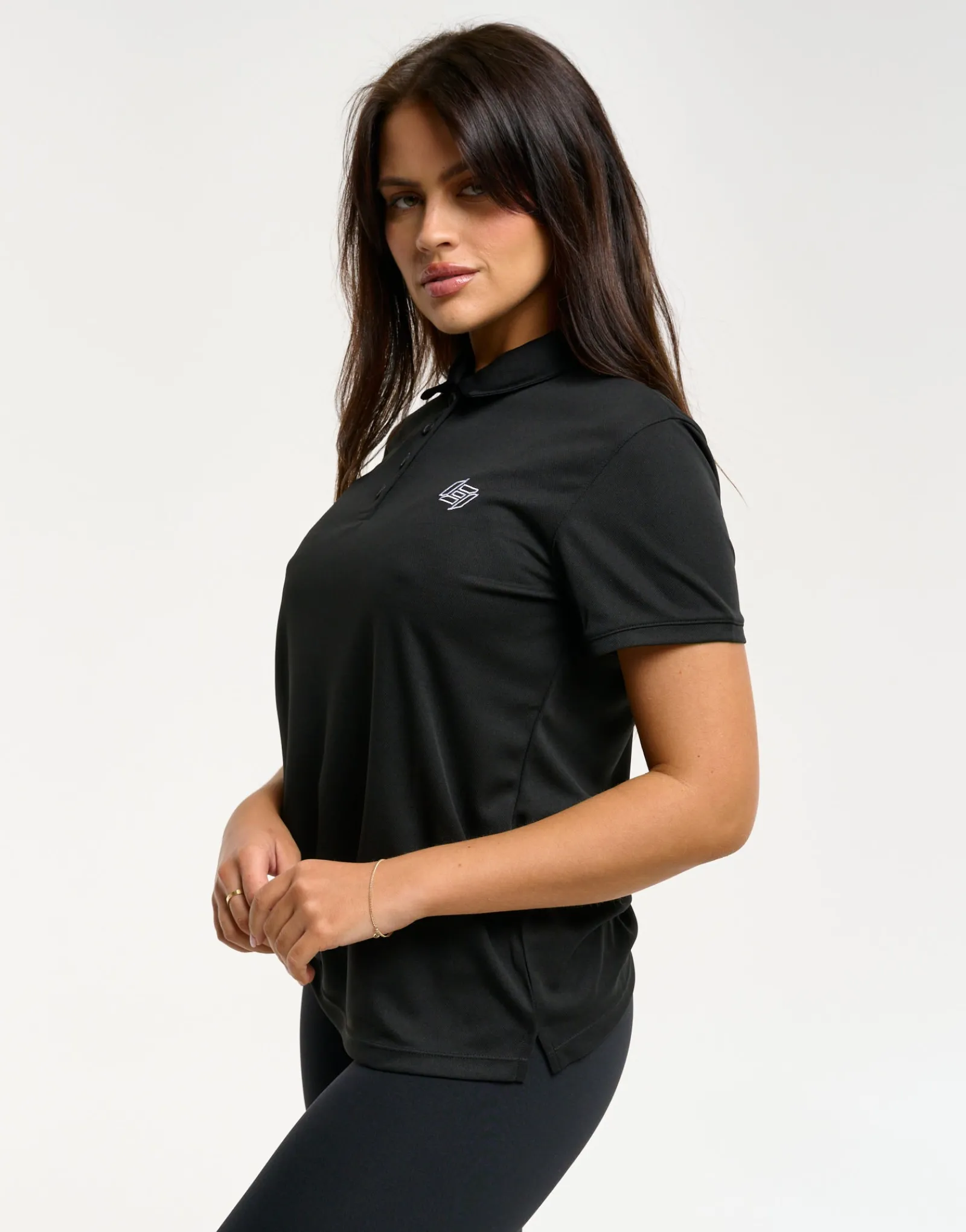 Clearance ECHT Flow Short-Sleeve Polo Black