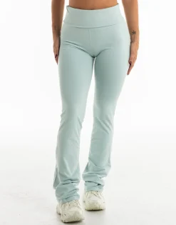 Clearance ECHT Fold Over Flare Leggings Light Blue
