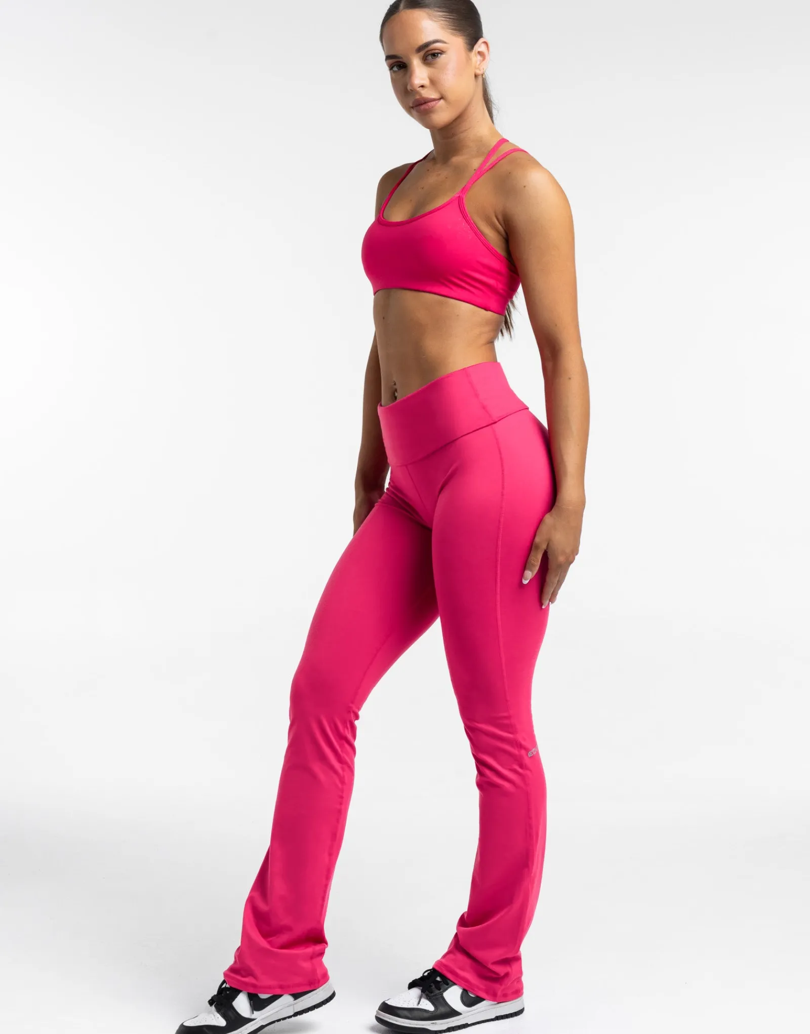 Online ECHT Fold Over Flare Leggings Bright Pink
