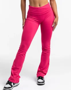 Online ECHT Fold Over Flare Leggings Bright Pink