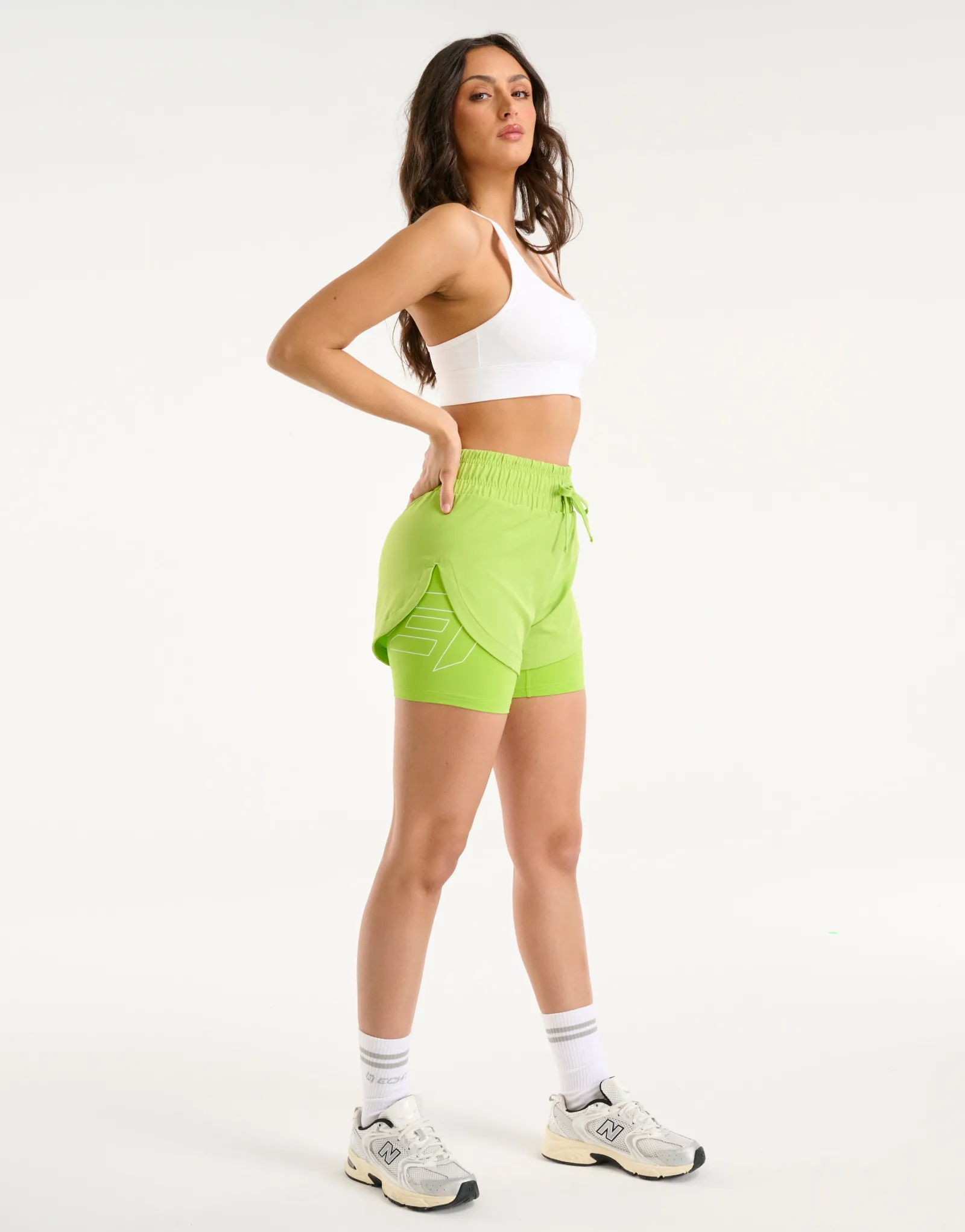 New ECHT Freedom Running Shorts Lime Green