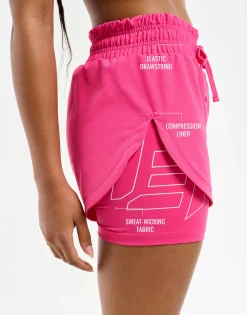 Clearance ECHT Freedom Running Shorts Bright Pink