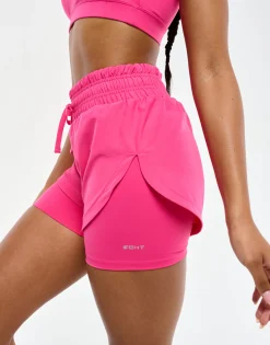 Clearance ECHT Freedom Running Shorts Bright Pink