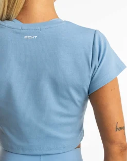 Fashion ECHT Glory Cropped Tee Blue