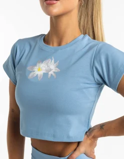 New ECHT Glory Cropped Tee Blue