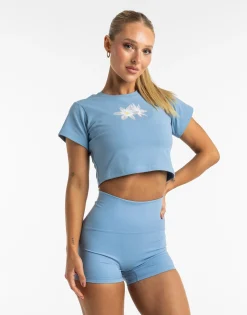 New ECHT Glory Cropped Tee Blue