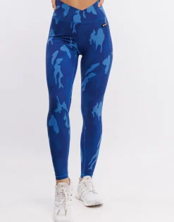 New ECHT Hyper Camo Leggings Hyper Blue