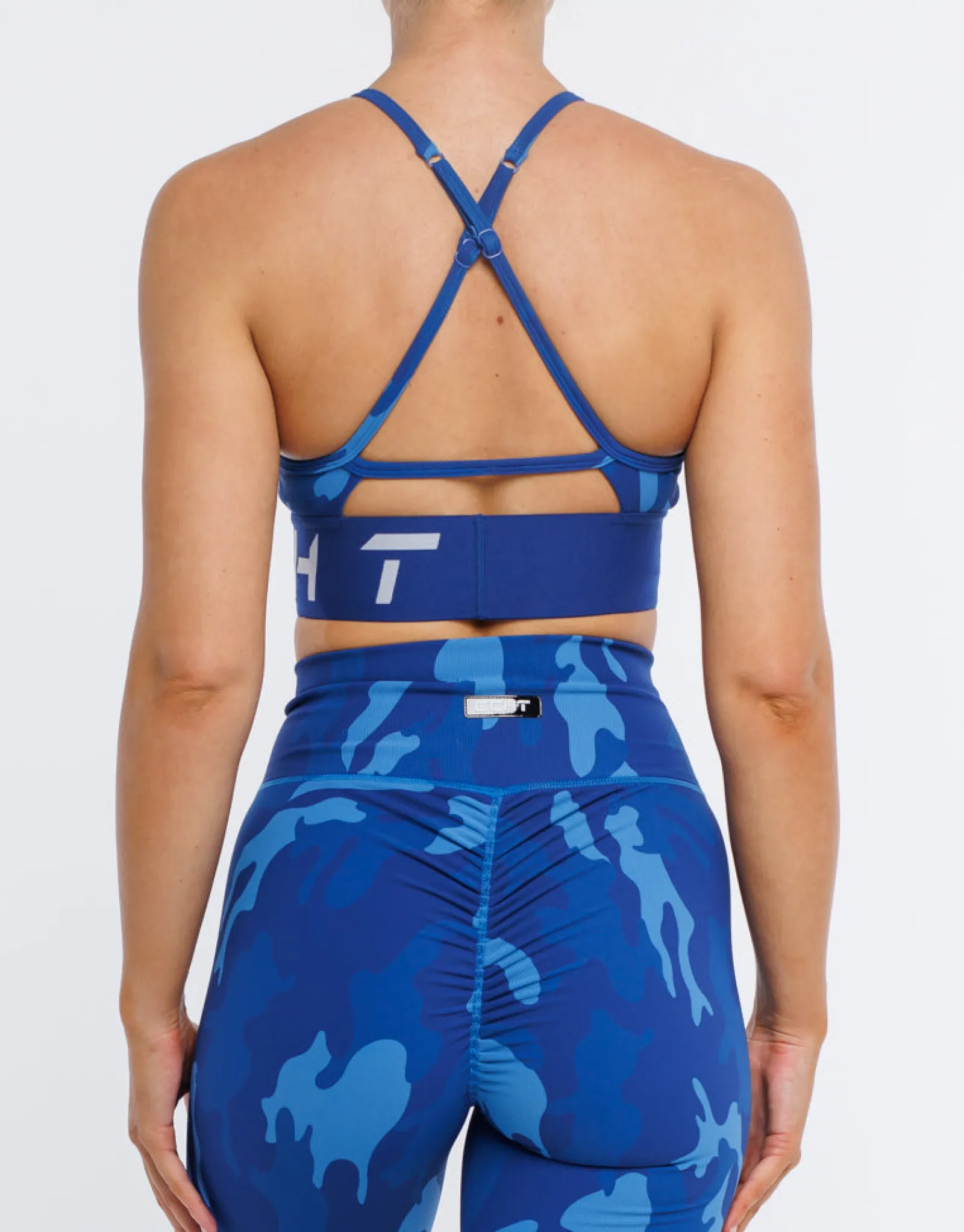 Fashion ECHT Hyper Camo Sports Bra Hyper Blue