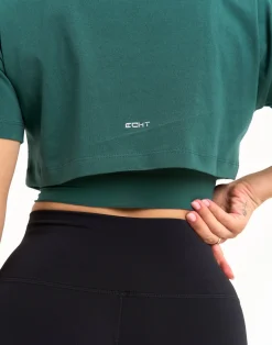Discount ECHT Layered Cropped Tee Green