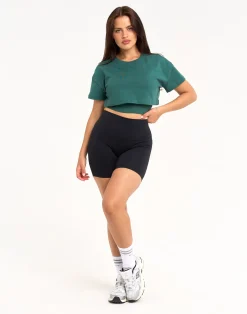 Discount ECHT Layered Cropped Tee Green