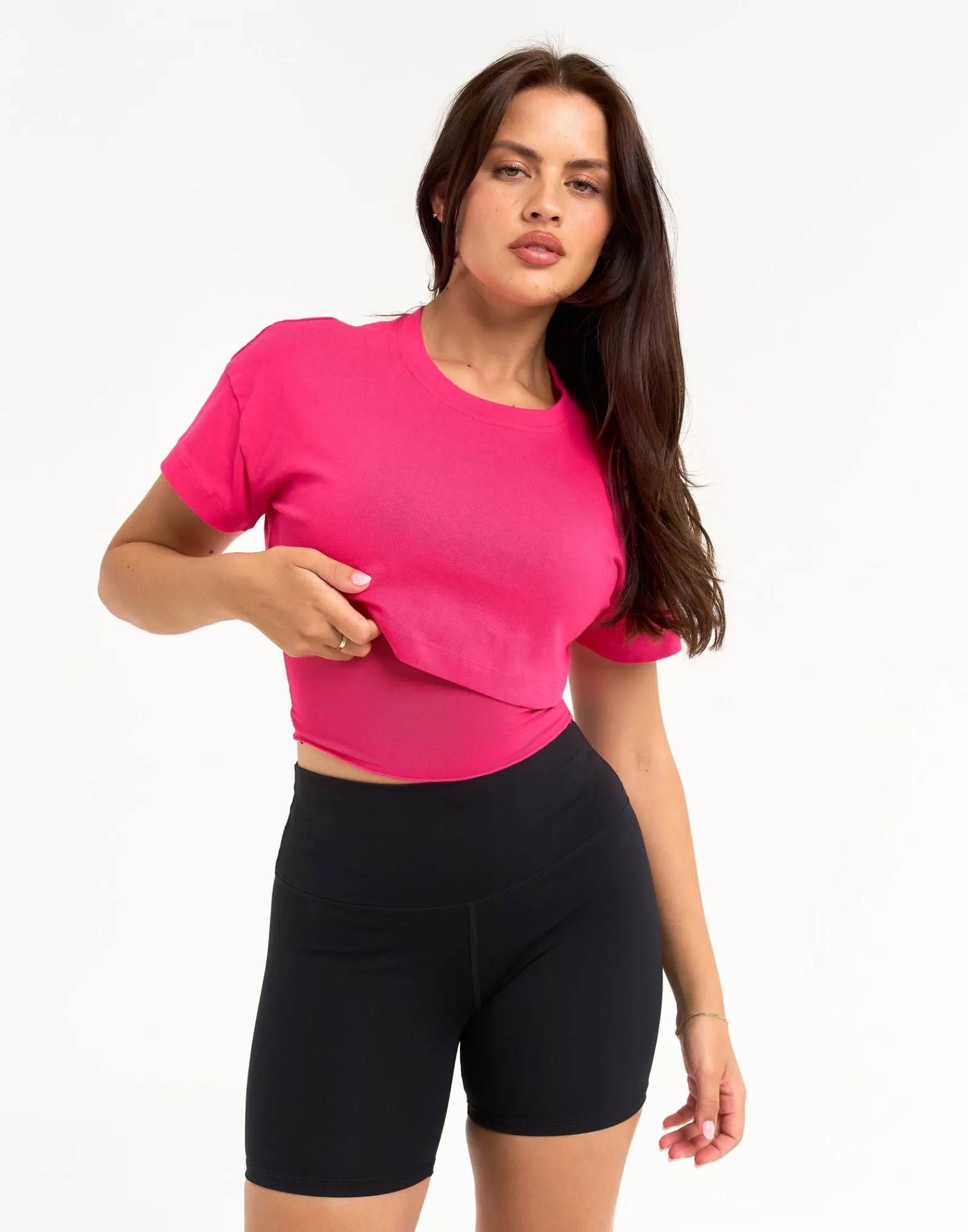 Best ECHT Layered Cropped Tee Pink