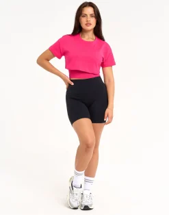 Best ECHT Layered Cropped Tee Pink