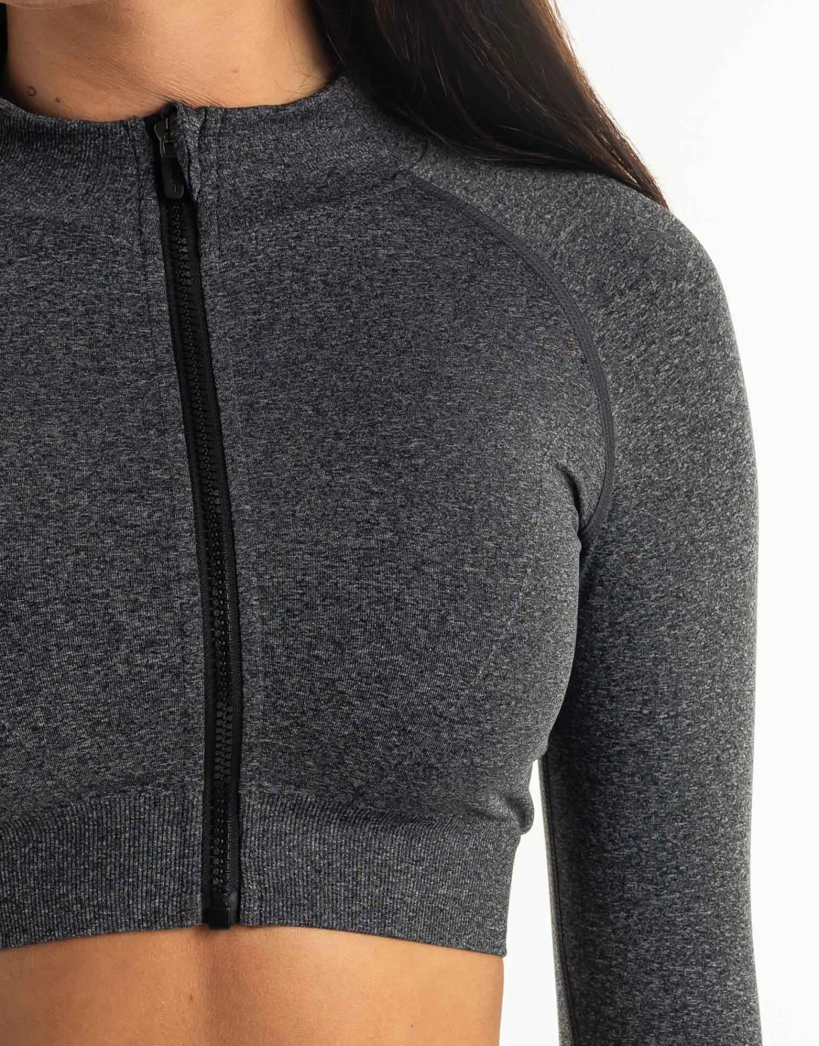 Outlet ECHT League Cropped Zip-Up Charcoal