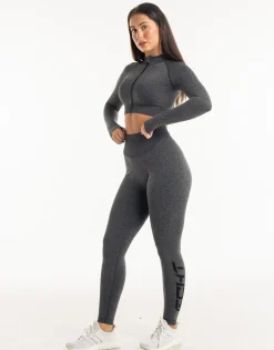Outlet ECHT League Cropped Zip-Up Charcoal