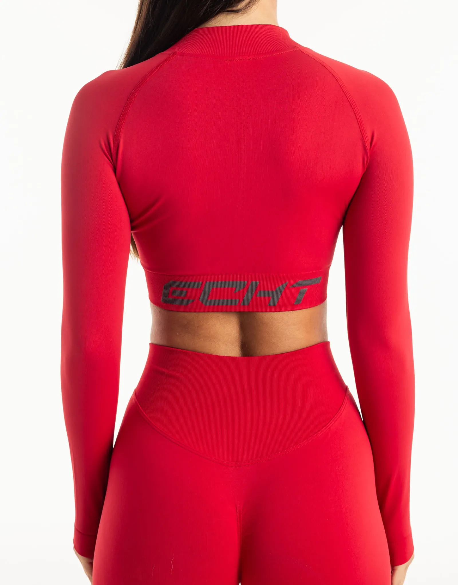 Clearance ECHT League Cropped Zip-Up Magenta Red