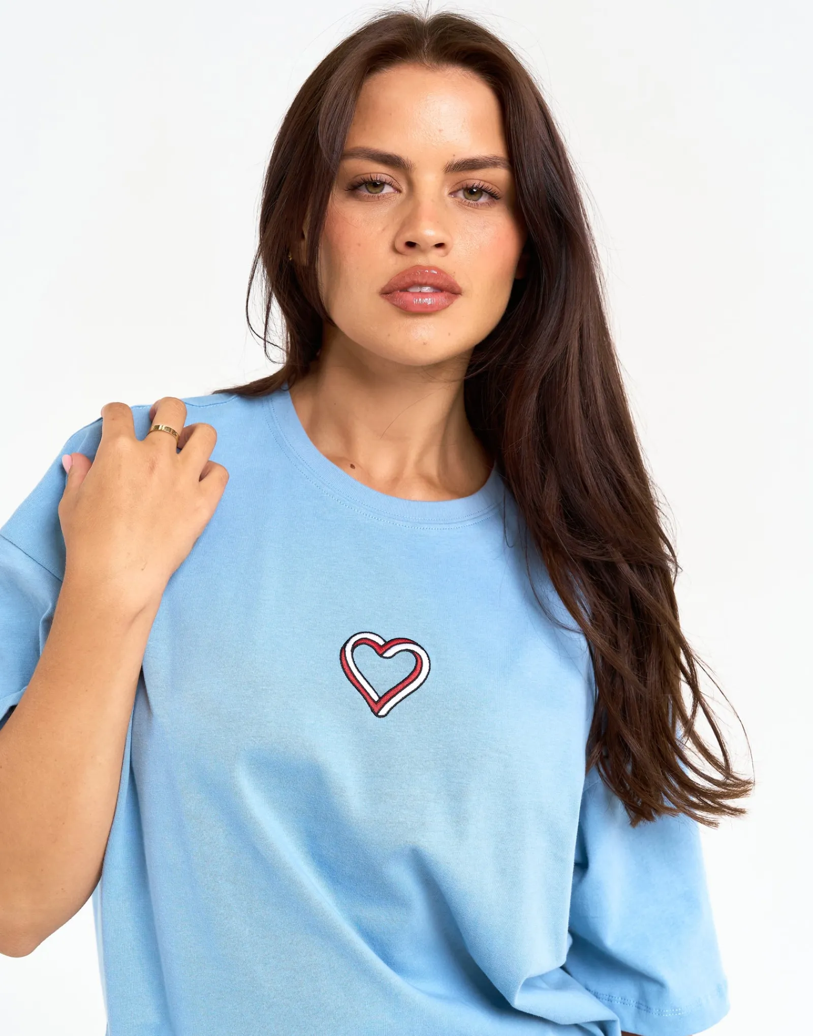 Clearance ECHT Love Oversize Tee Blue