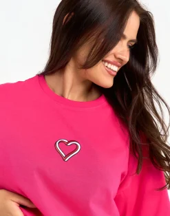 Online ECHT Love Oversize Tee Pink