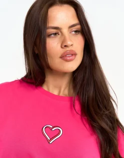 Online ECHT Love Oversize Tee Pink