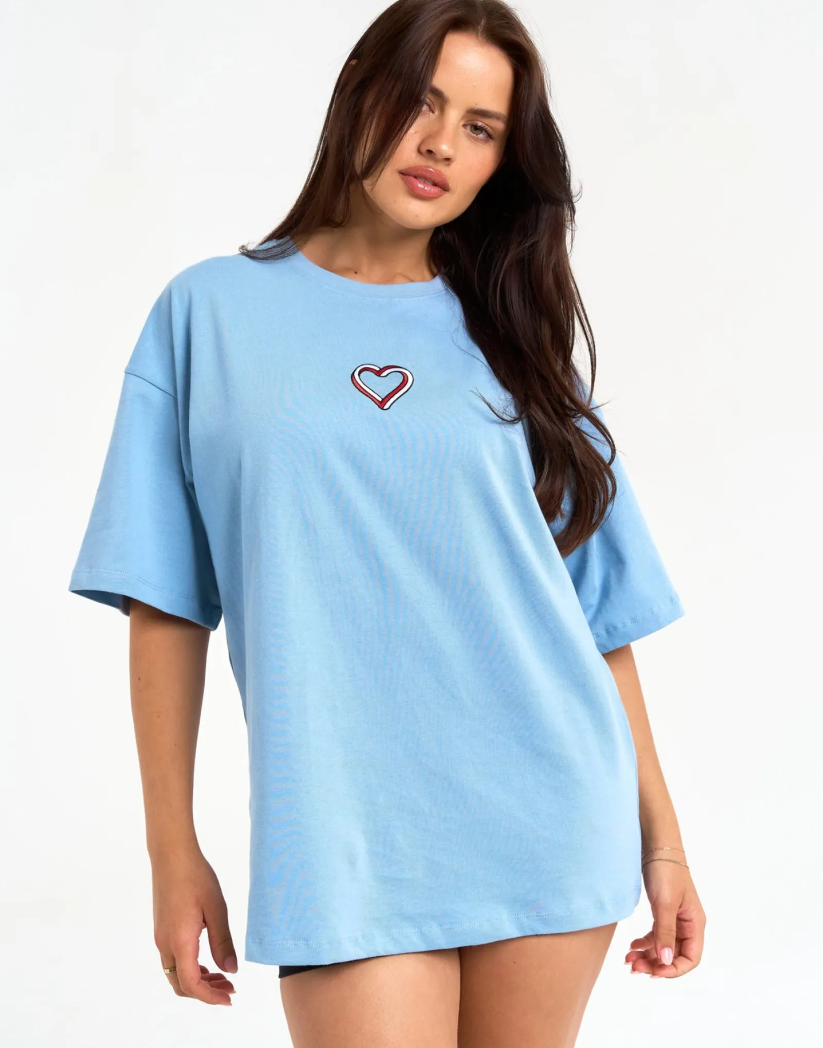 Clearance ECHT Love Oversize Tee Blue