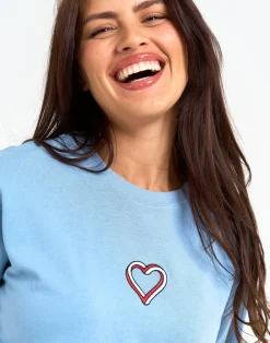 Clearance ECHT Love Oversize Tee Blue