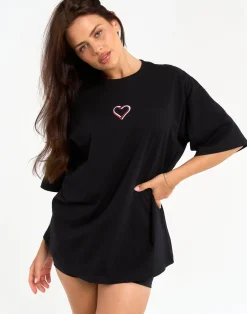 Best ECHT Love Oversize Tee Black