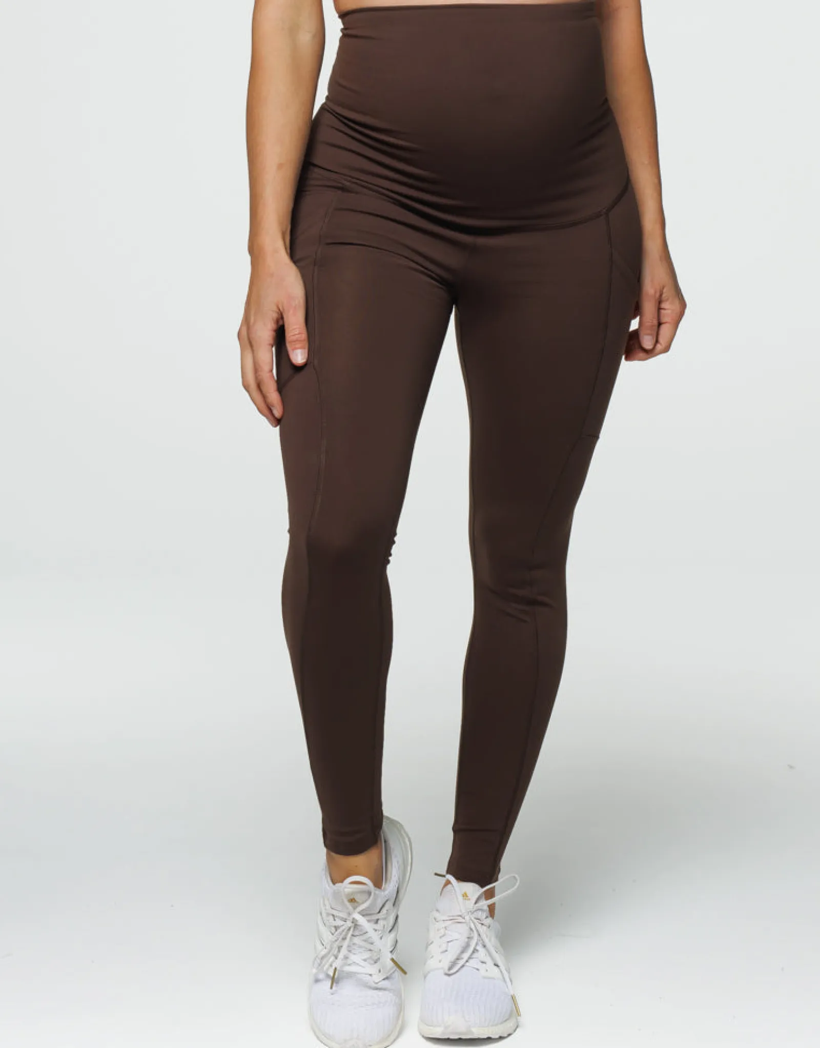 Hot ECHT Maternity Pocket Leggings Fudge Brown