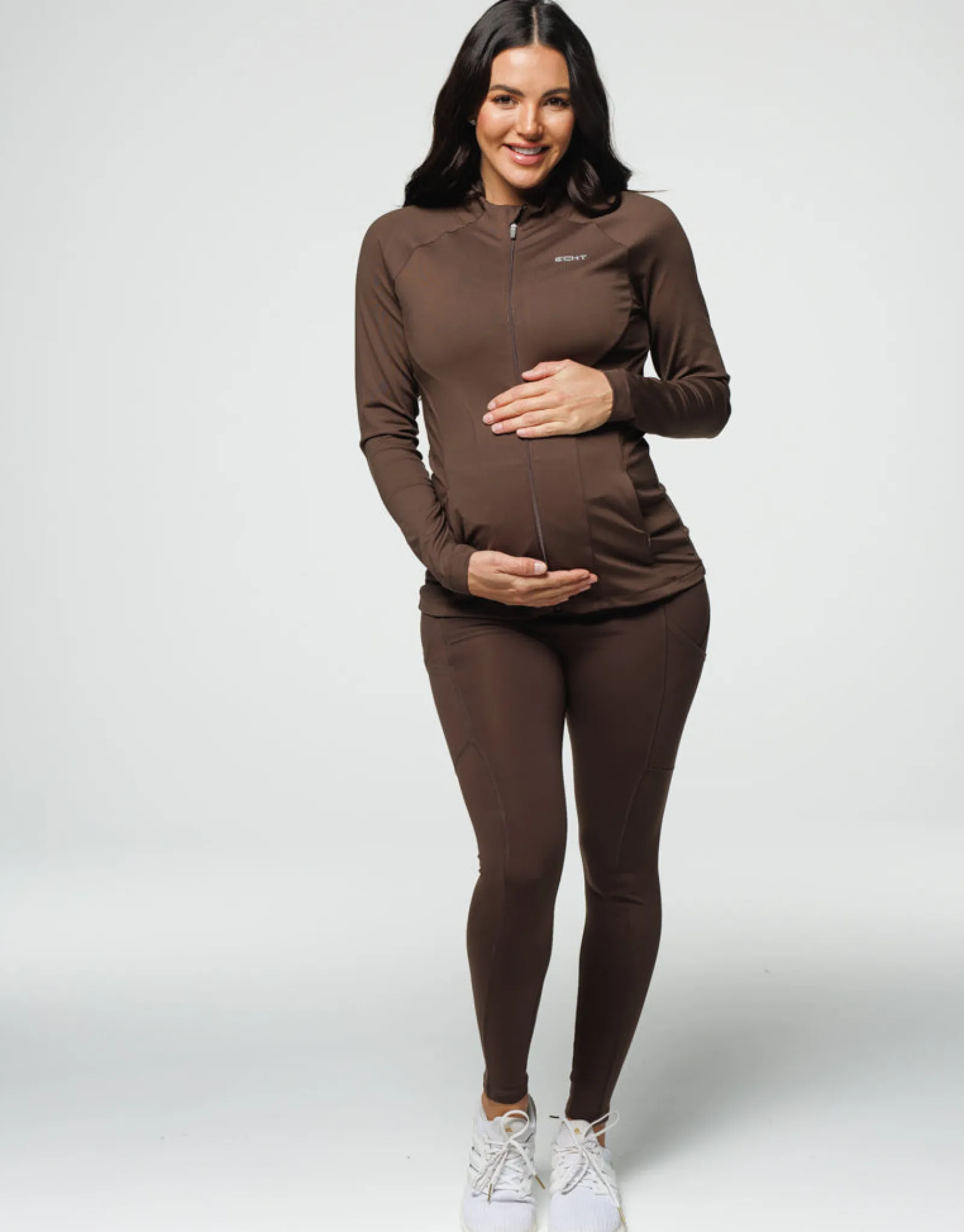 Hot ECHT Maternity Pocket Leggings Fudge Brown