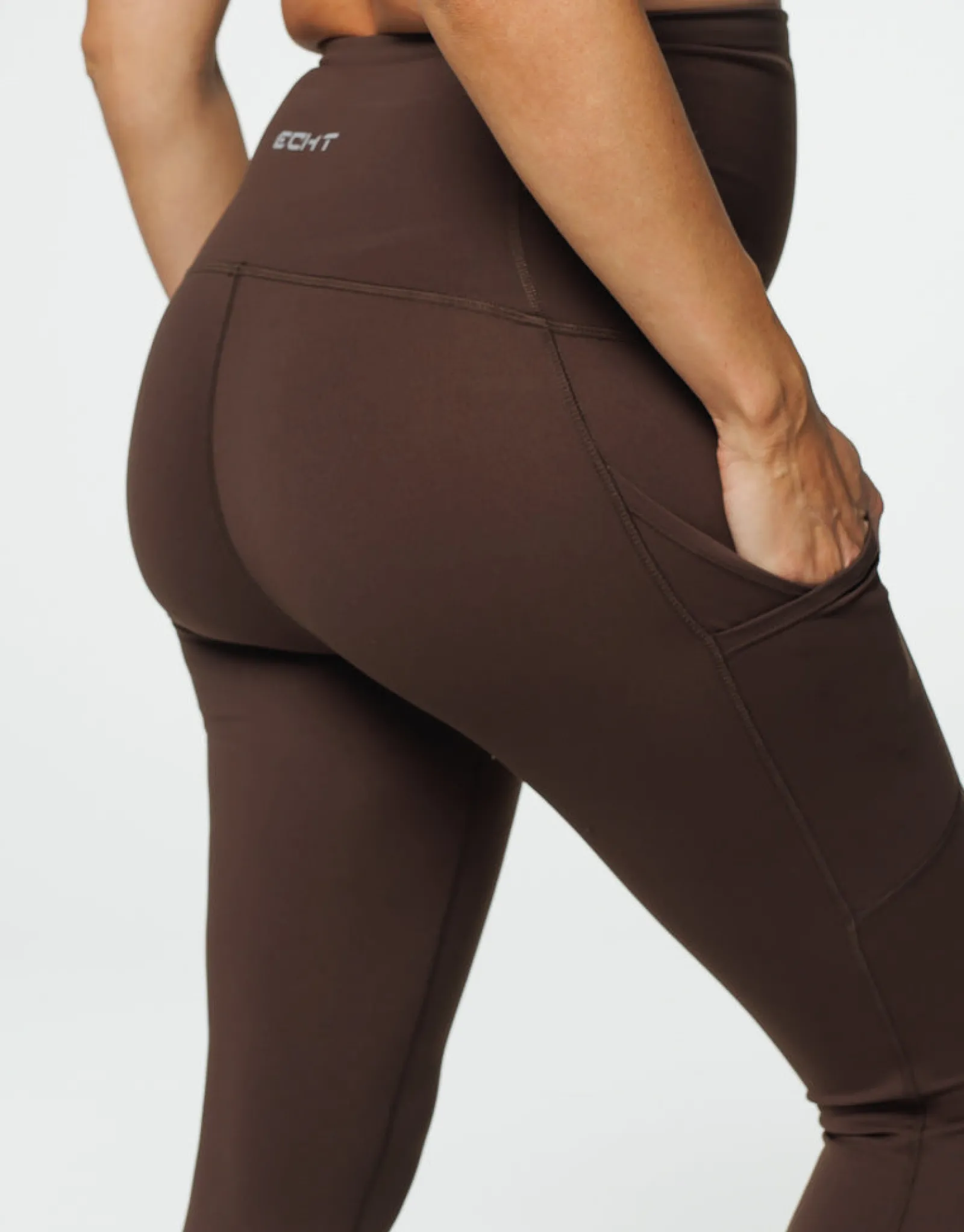 Hot ECHT Maternity Pocket Leggings Fudge Brown
