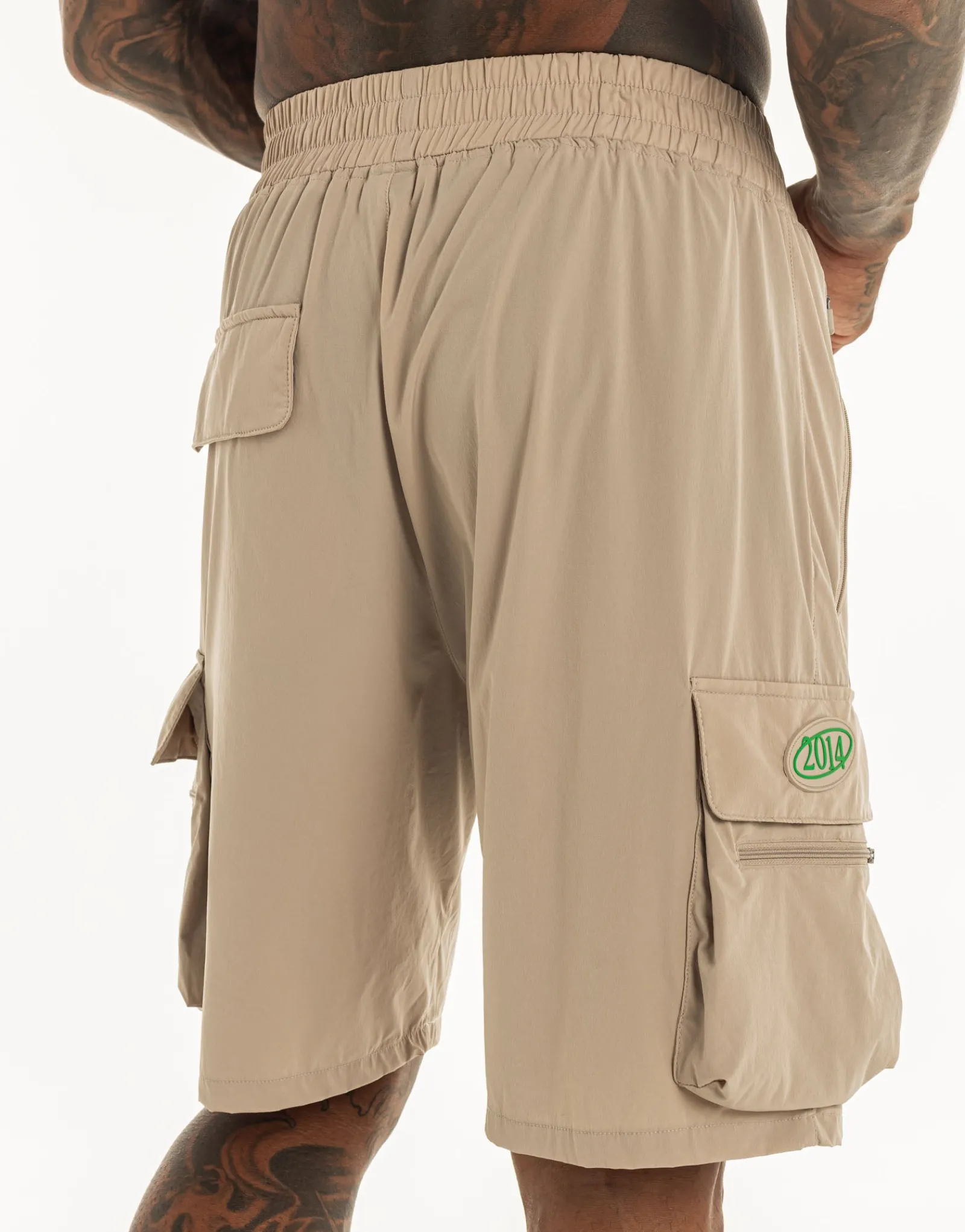 Fashion ECHT MLBRN Spear Shorts Taupe Grey