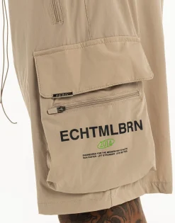 Fashion ECHT MLBRN Spear Shorts Taupe Grey