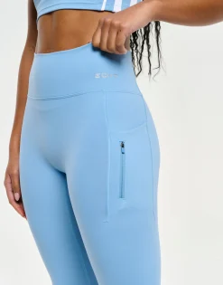 Fashion ECHT On-The-Go Utility Pocket Leggings Process Blue