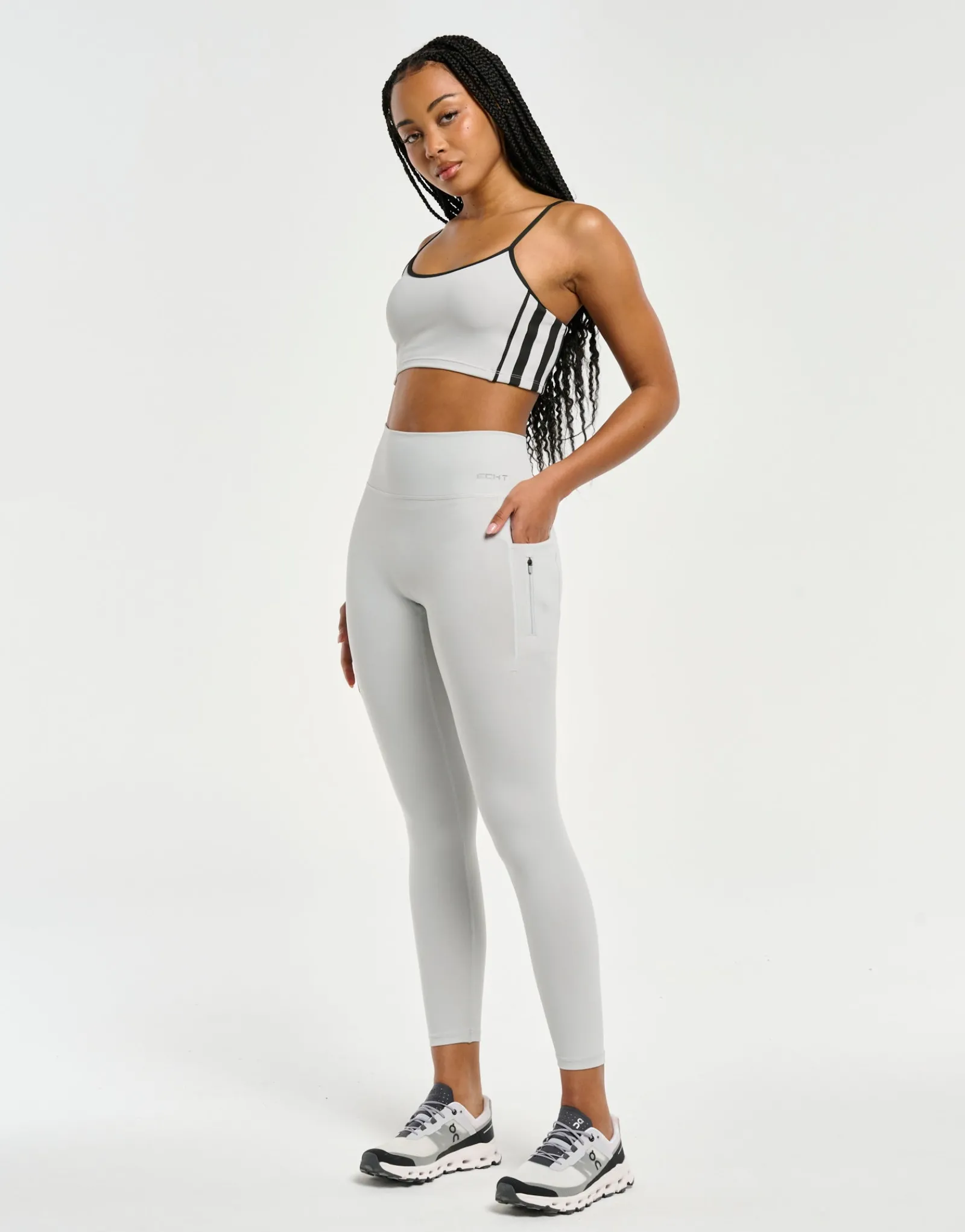 Outlet ECHT On-The-Go Utility Pocket Leggings Micro Grey