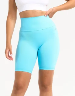 Hot ECHT Range Bike Shorts 8" Baby Blue