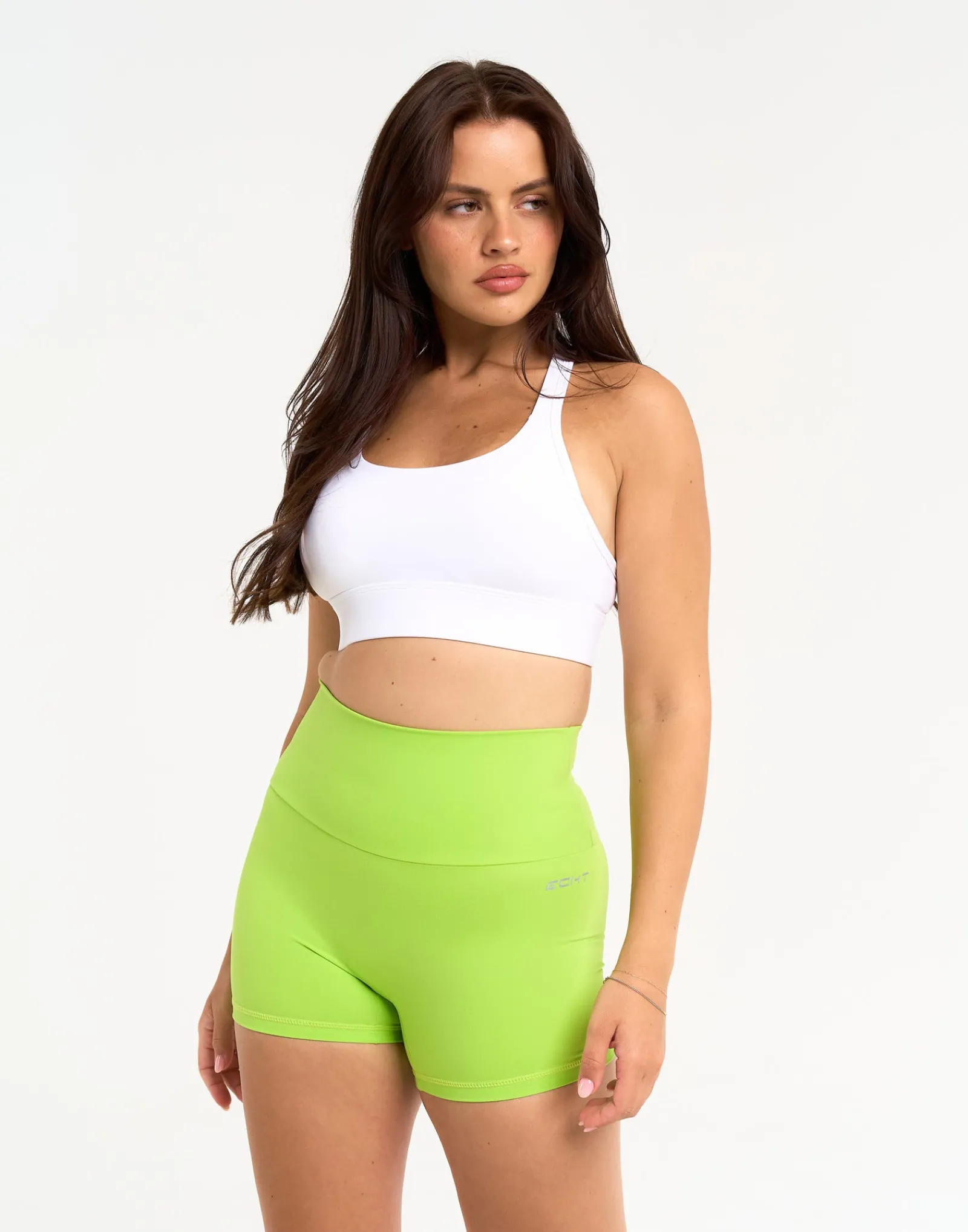 New ECHT Range Bike Shorts 4" Lime Green