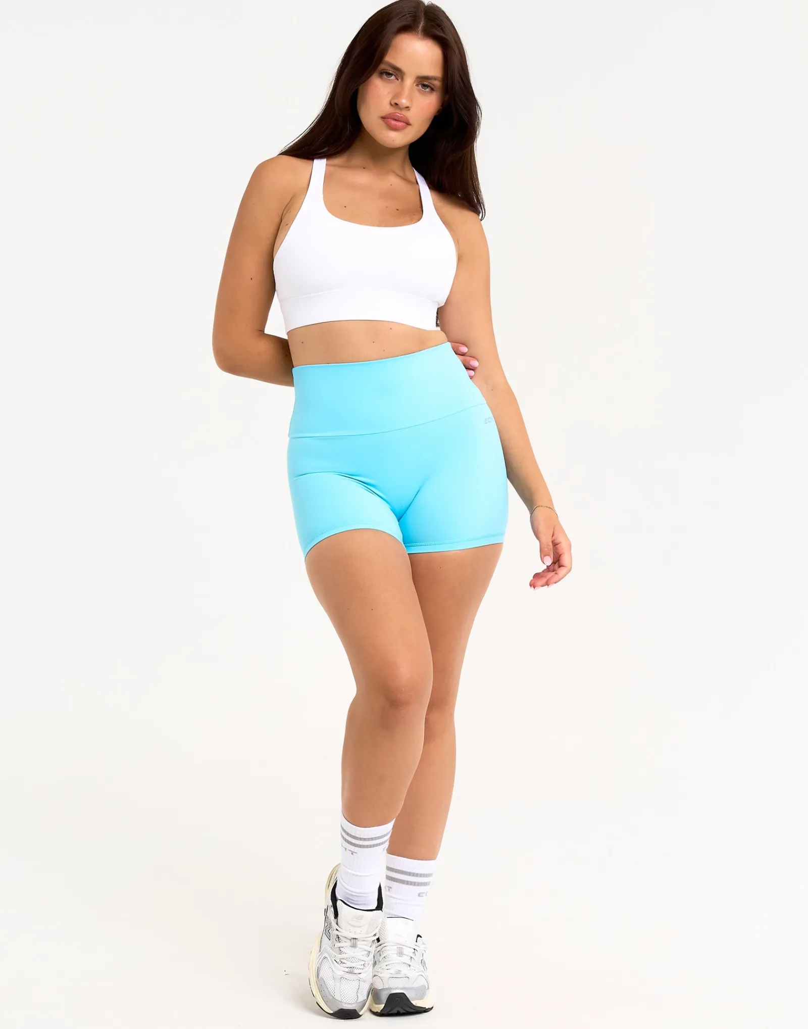 Hot ECHT Range Bike Shorts 4" Baby Blue