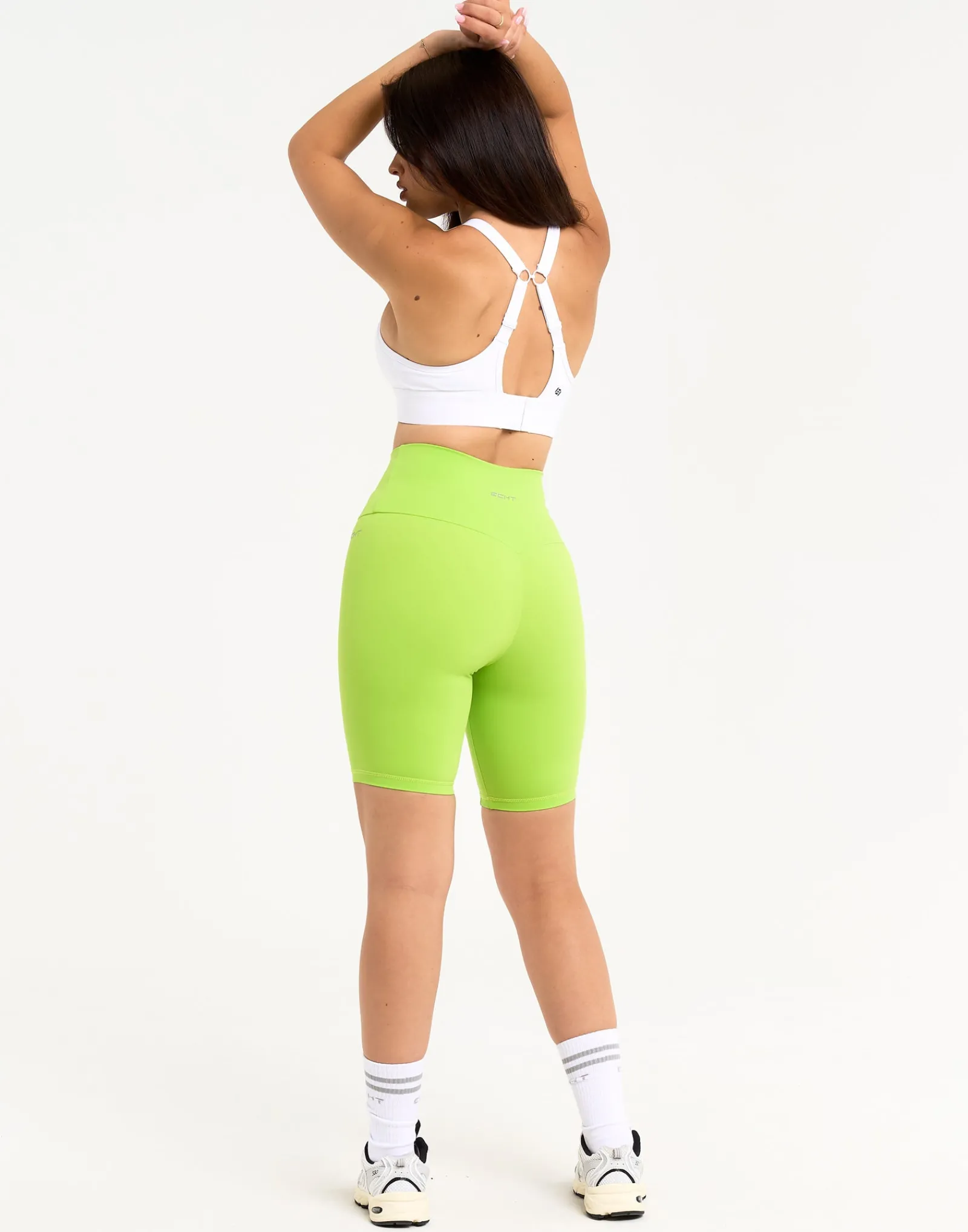New ECHT Range Bike Shorts 8" Lime Green