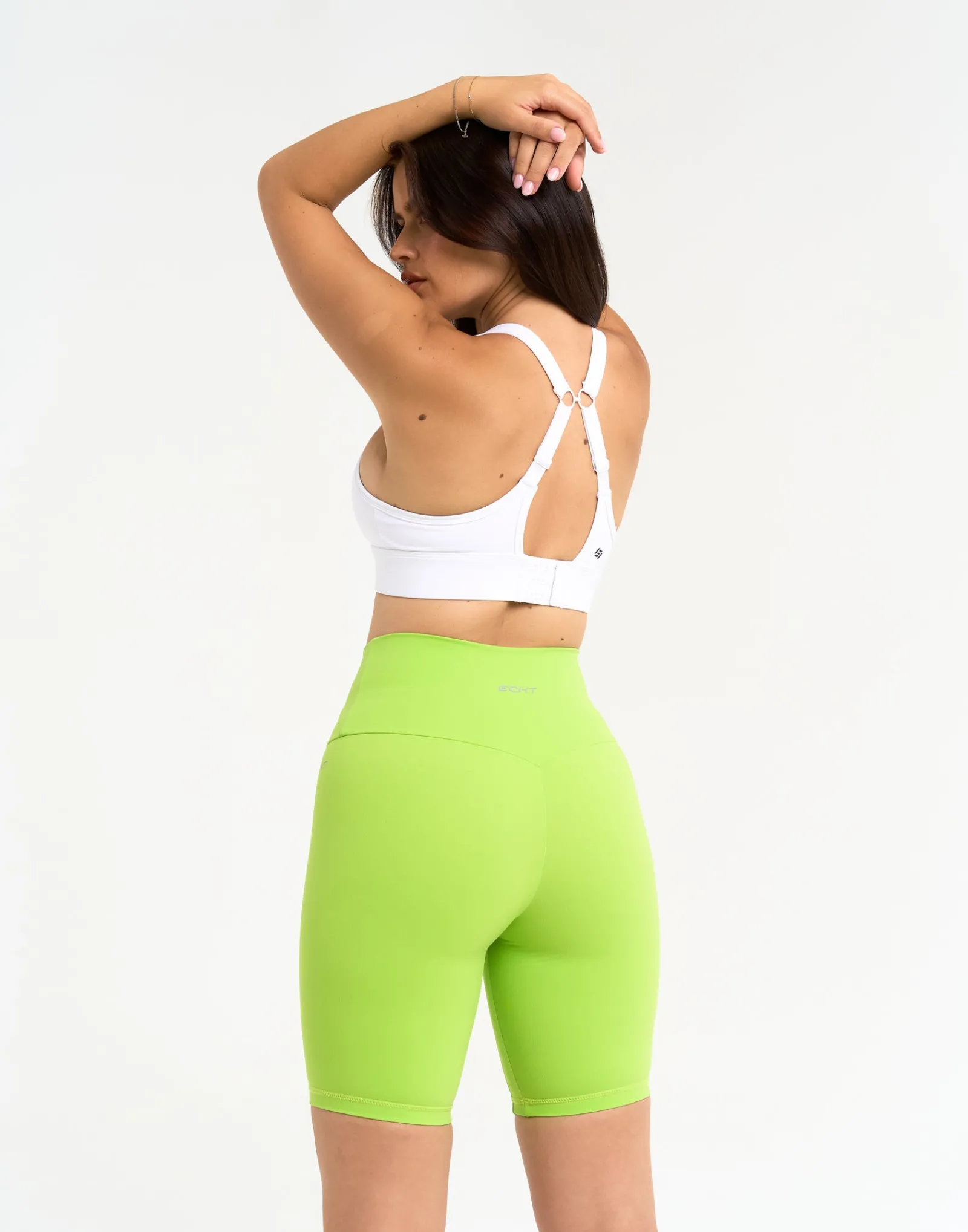 New ECHT Range Bike Shorts 8" Lime Green